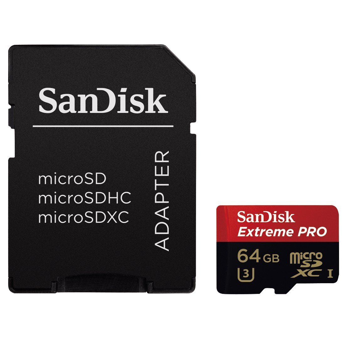 Sandisk Extreme Pro micro SDHC/ SDXC UHS-I Card with SD Adapter 64GB 95MB/s SDSDQXP-064G-G46A
