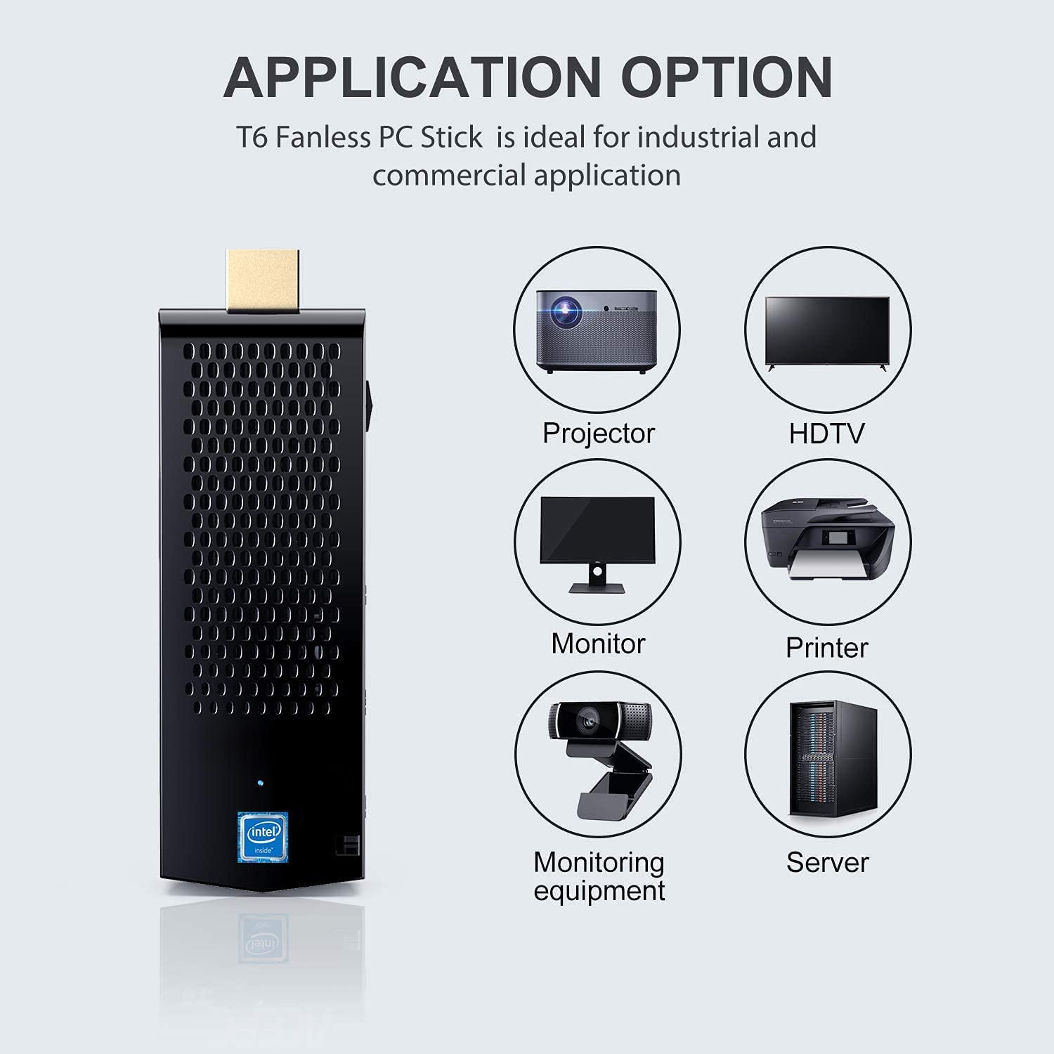 SNUNMU Mini PC Stick (8GB RAM + 128GB ROM, Windows 10 Pro, Intel Atom ) (4K HD, Bluetooth 4.2, Dual-Band WiFi 2.4G/5G) (x5-Z8350)