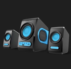 SONIC GEAR - QUATRO V SPEAKER 2.1 MULTIMEDIA Μαύρο/Μπλέ