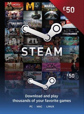Steam Wallet Gift Card 50 GBP Steam Key