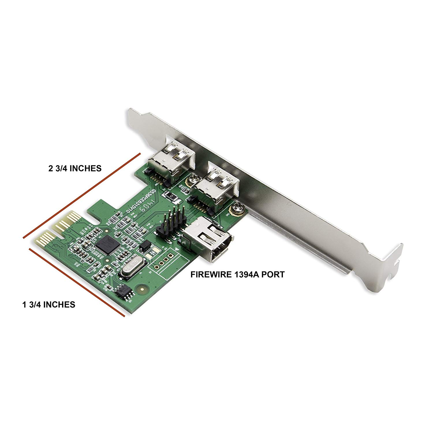 Syba 1394A PCIe x1 3-Port FireWire Card with Low Profile Bracket (VIA Chipset)
