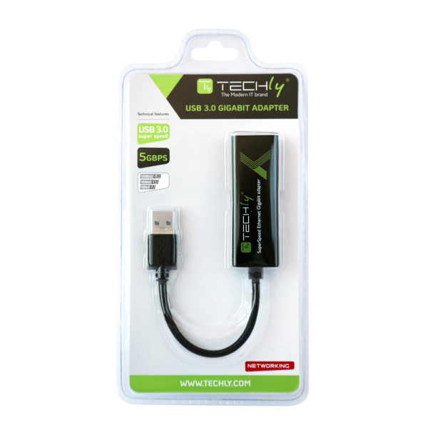 TECHLY IDATA USB-ETGIGA3T2 Προσαρμογέας δικτύου USB 3.0 Gigabit