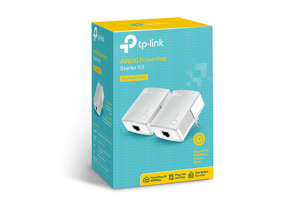 TP-LINK AV600 Nano Powerline Adapter Starter Kit (TL-PA4010KIT)