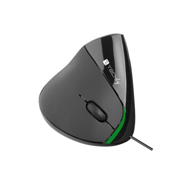 Ergonomic vertical mouse Black USB Techly IM 1000-VM