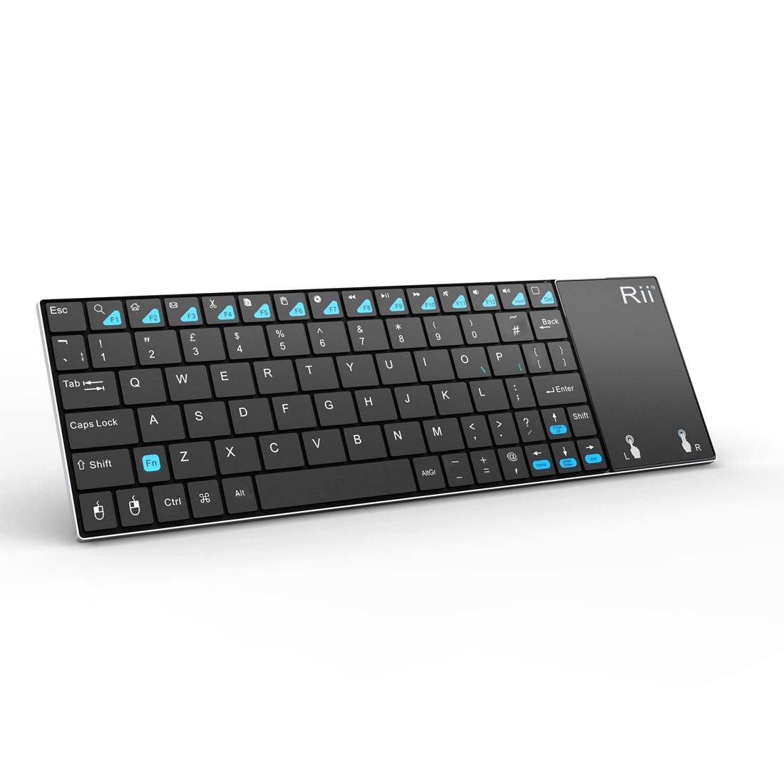 Rii Mini K12 Compact Size Ultra Slim 2.4GHz Wireless Keyboard With Touchpad Android TV Box / Windows PC / Smart TV / PS3/ PS4 B00EDBXB8K