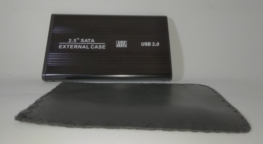 USB 3.0 SATA External HDD Case Box (Aluminum, Black) (2.5-inch) (OEM)