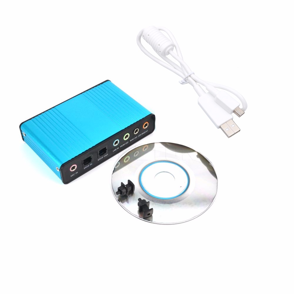 USB External 6 Channel Optical Digital Audio 5.1 Sound Card Adapter SPDIF (Oem) (Bulk)