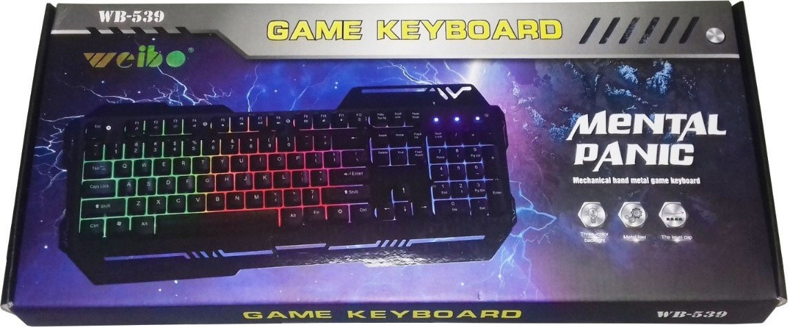 Weibo WB-539 Gaming Keyboard with colorful backlight