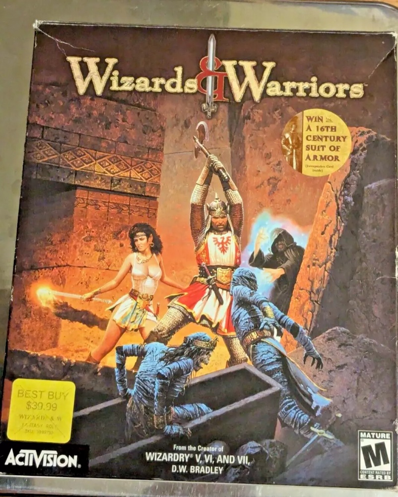 WIZARDS & WARRIORS (ACTIVISION) 2-DISC PC CD-ROM GAME FOR WIN 95/98, BIG BOX (MTX)