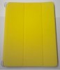 ipad 2 - Leather Case with Plastic Back Cover 3Fold Yellow (OEM)