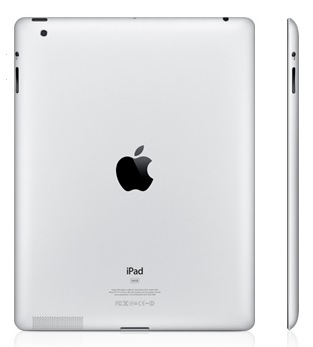 Apple iPad 4 WiFi - Back Cover Silver (Bulk)