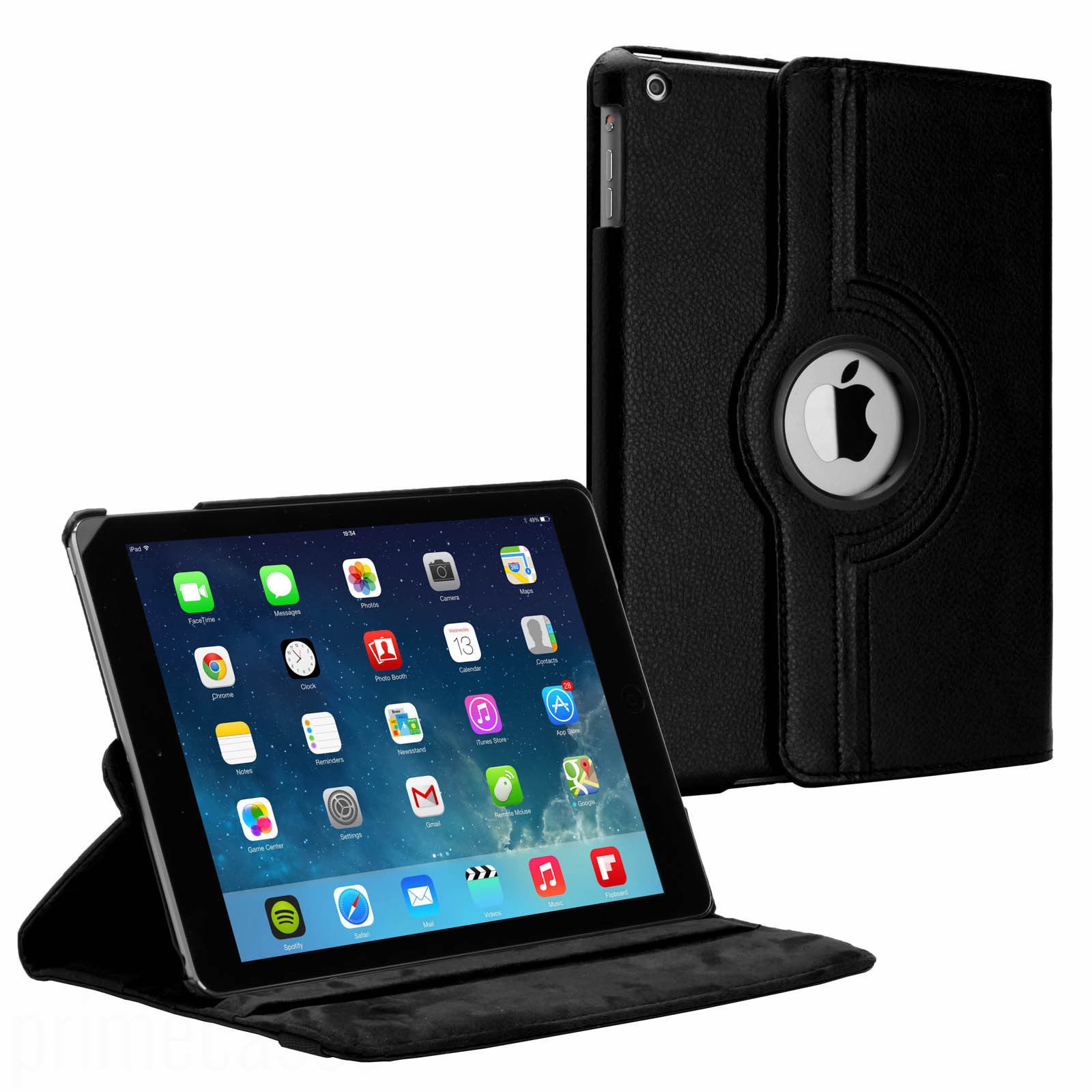 Apple iPad Air 2 Rotating & Folding Leather (Synthetic) Case - Black (OEM)
