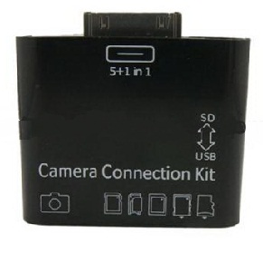 Camera Connection Kit USB και 5 σε 1 card reader για iPAD 1 / 2 Μαύρο χρώμα (OEM)