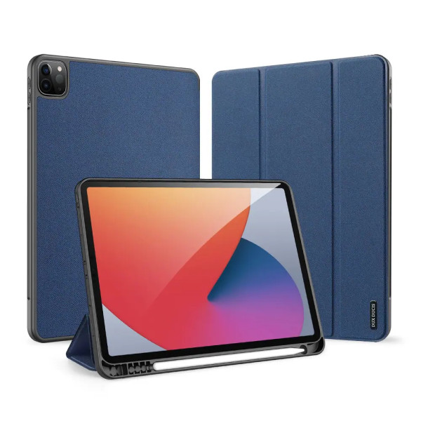 Dux Ducis Skin Pro Series Tri-Fold Flip Cover for iPad Pro (2020/2021/2022) 11″ with special pen holder and reinforced inner back in blue
