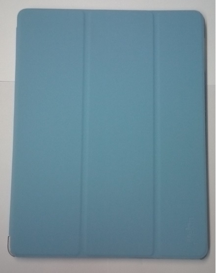 ipad 2 - Leather Case with Plastic Back Cover 3Fold Light Blue (OEM)