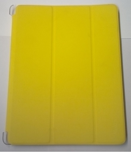 ipad 2 - Leather Case with Plastic Back Cover 3Fold Yellow (OEM)