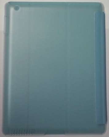 ipad 2 - Leather Case with Plastic Back Cover 3Fold Light Blue (OEM)