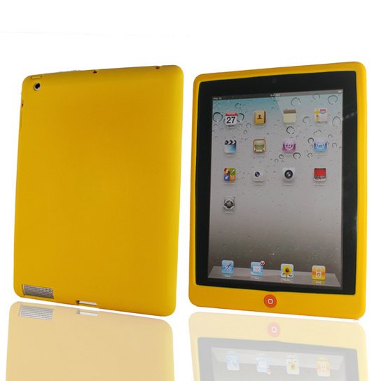 Yellow TPU Gel Case for iPad 2 / New iPad / iPad 4
