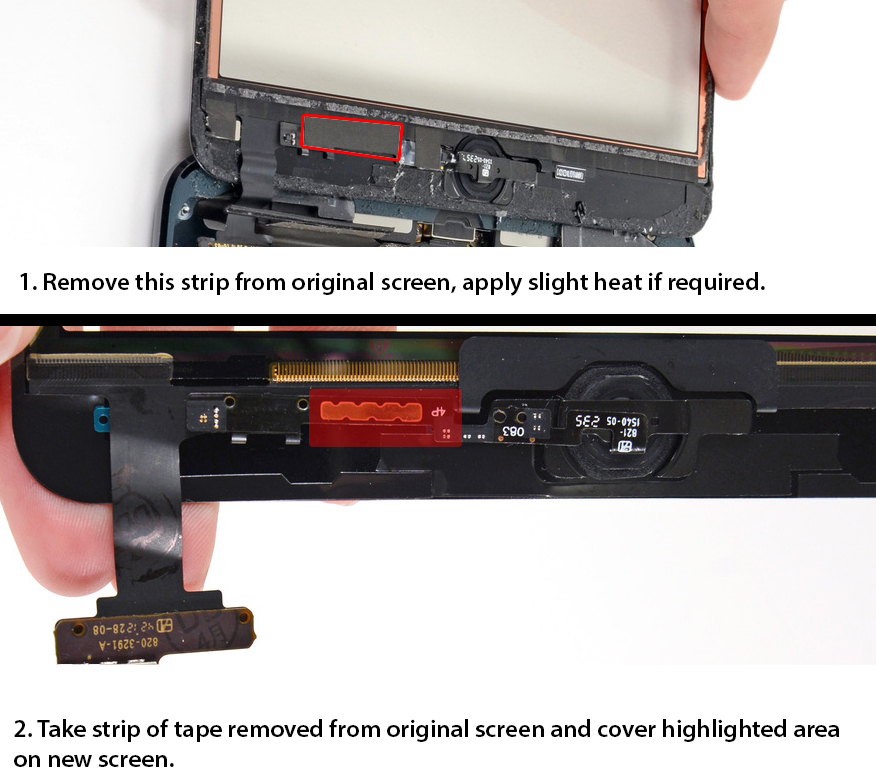 iPad Mini / Retina Digitizer Black Assembly with IC & Home Button (Repair Parts) (IC + Home Button) (Repair Parts)