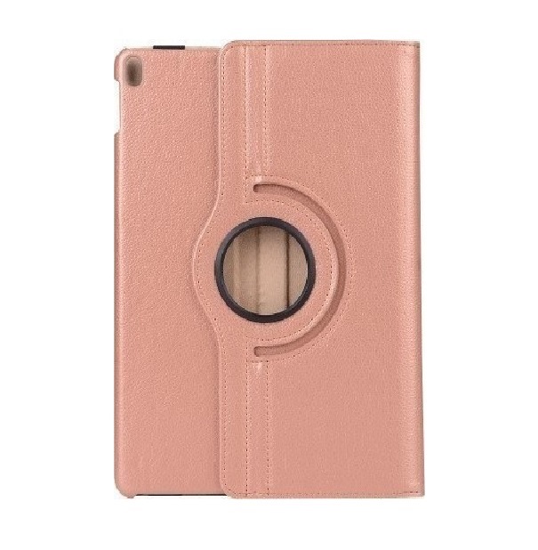 iPad Pro 10.5 inch 2017 Περιστρεφόμενη 360  Δερμάτινη Θήκη Ροζέ Χρυσαφί (oem)