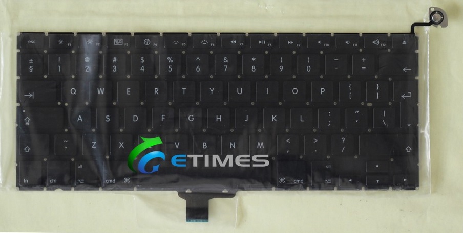UK Vertical Enter Laptop Keyboard for Apple MacBook Pro A1278 (MB990, MB466, MB467, MB991, MC700) (13.3-inch)