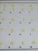 White Colemak Keyboard Stickers Yellow (OEM)