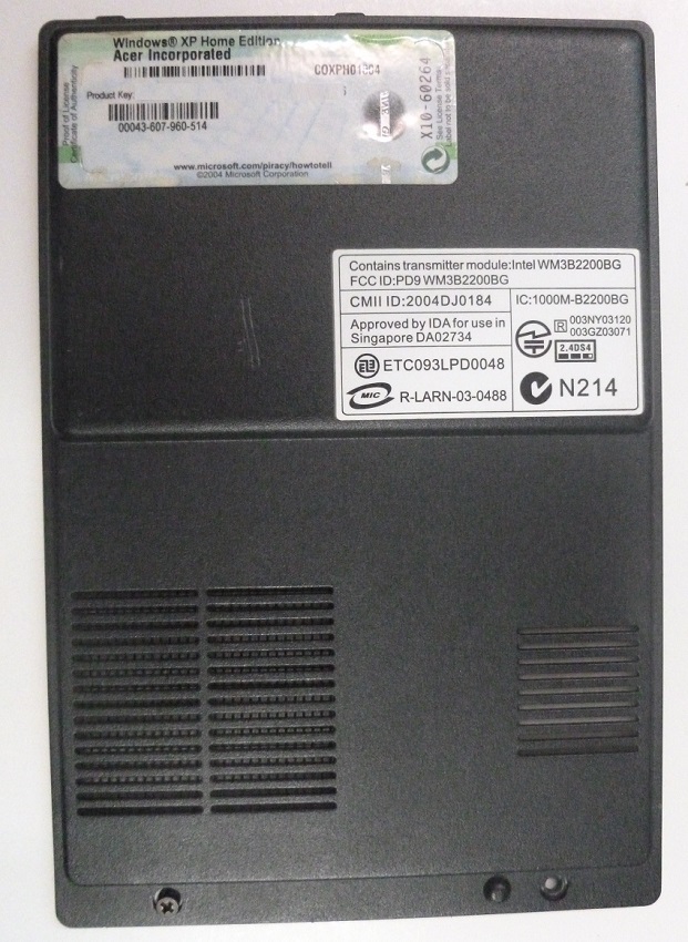 Acer Travelmate 4100 Ram Cover ZL2 3BZL2HCTN20 (USED)