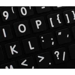 Apple English Capital Letter Keyboard Stickers - Black (11x13cm) (UPPER CASE)