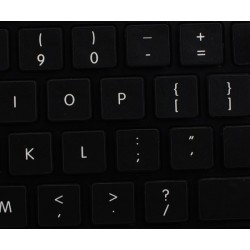 Apple-Style Black English Lettering Keyboard Stickers 11x13mm