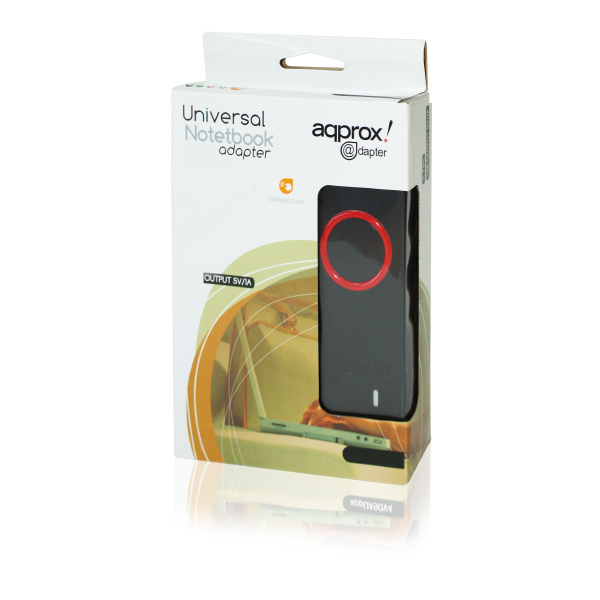 Approx Universal Notebook AC Adapter with 7 Tips and USB Port 40W appUAN40WV4