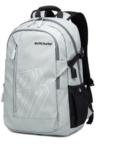 ARCTIC HUNTER τσάντα πλάτης B00387 με θήκη laptop 15.6″, 26L, USB, γκρι