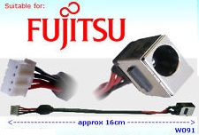 Fujitsu Amilo Pi3560 DC Power Jack Socket and Cable (DW91)