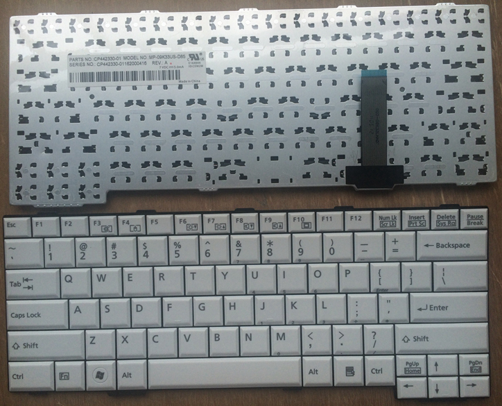Keyboard for Fujitsu Lifebook E751 white (OEM) (BULK)