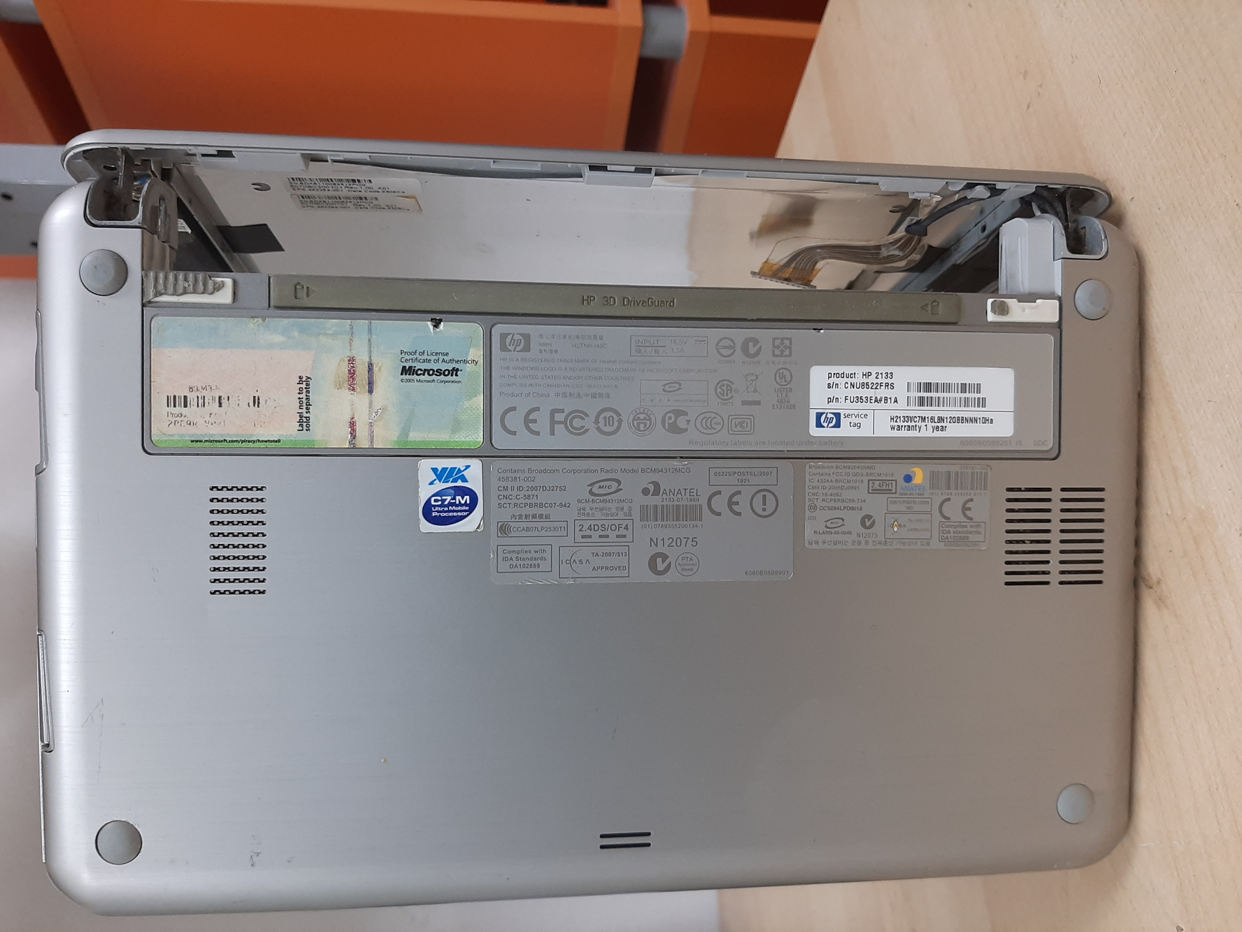 Repair Parts for HP 2133