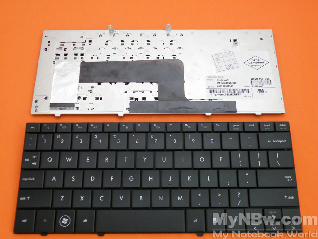 HP Mini 110 1101 Series Black Keyboard (US Layout) 533549-001 (110c-1000)