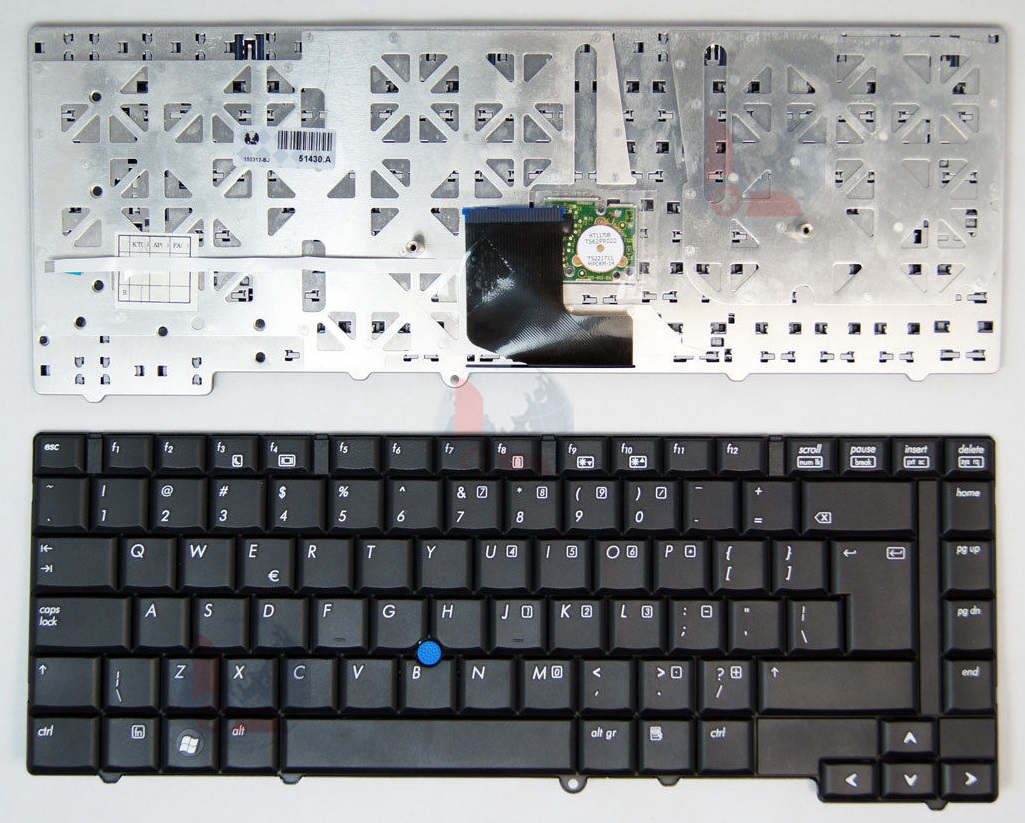 HP US International UI Black Keyboard with Pointer for EliteBook 8530w E8530w