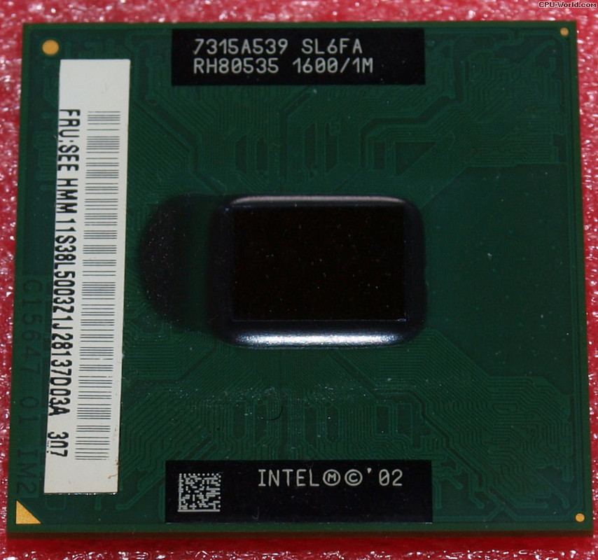 Intel Pentium M 1600MHz/1M/400 Socket 478 (Used)