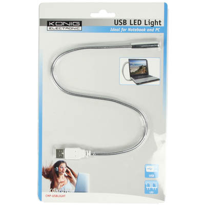 Konig Μικρό Φωτιστικό με 2 LED και Ευλύγιστο Κορμό CMP-USB LIGHT