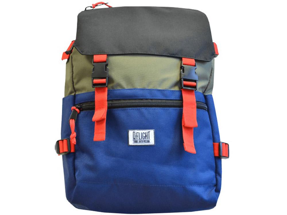 Τσάντα Laptop QFlight KLB1342 Blue-Green με clips