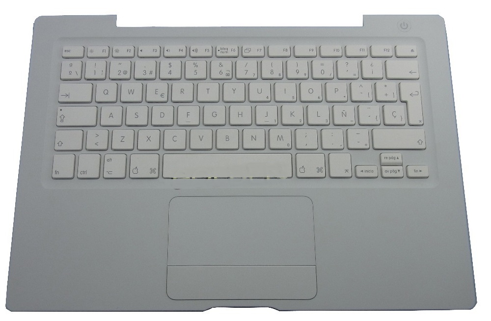 Original Spanish Keyboard with Touchpad & Vertical Enter for Apple MacBook A1181 / A1185 / MB061 / MB404 (13-inch) (White)