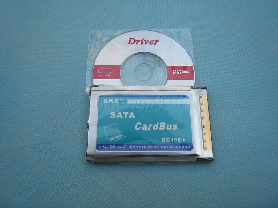 PCMCIA To 2 Ports Serial ATA SATA card Cardbus Adapter (OEM)