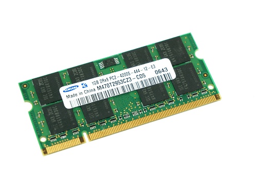 Samsung 1GB 200-pin SODIMM RAM (DDR2-533) (PC2-4200) (M470T2953CZ3-CD5)