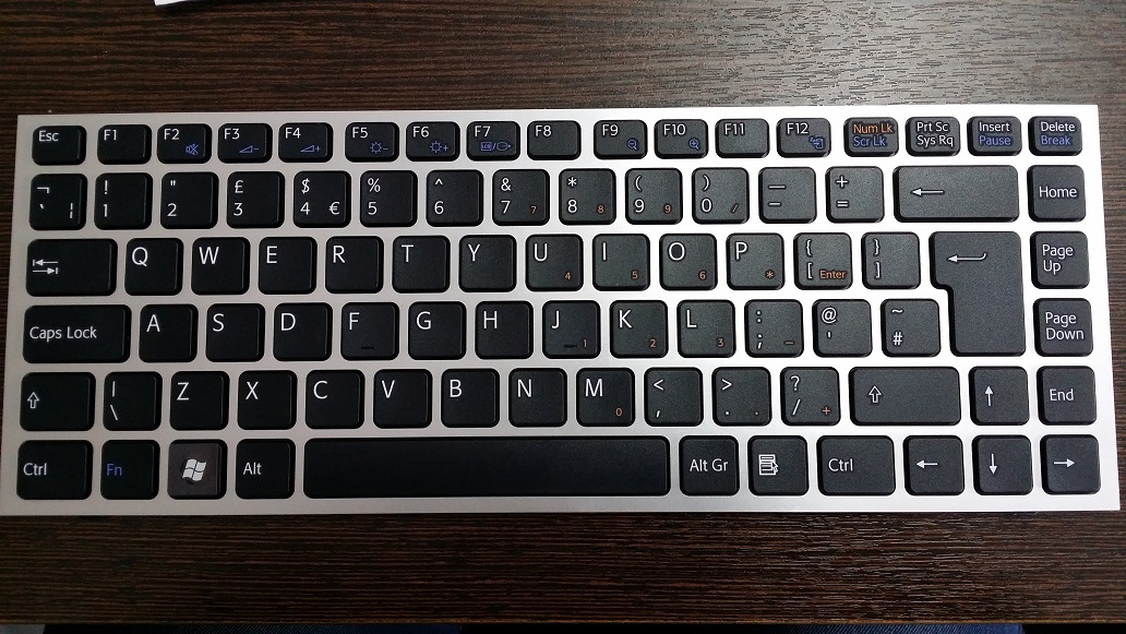 Sony Vaio VPCS Series UK Keyboard (Black) (PCG-51111M) (PCG-51112M) (PCG-51113M)
