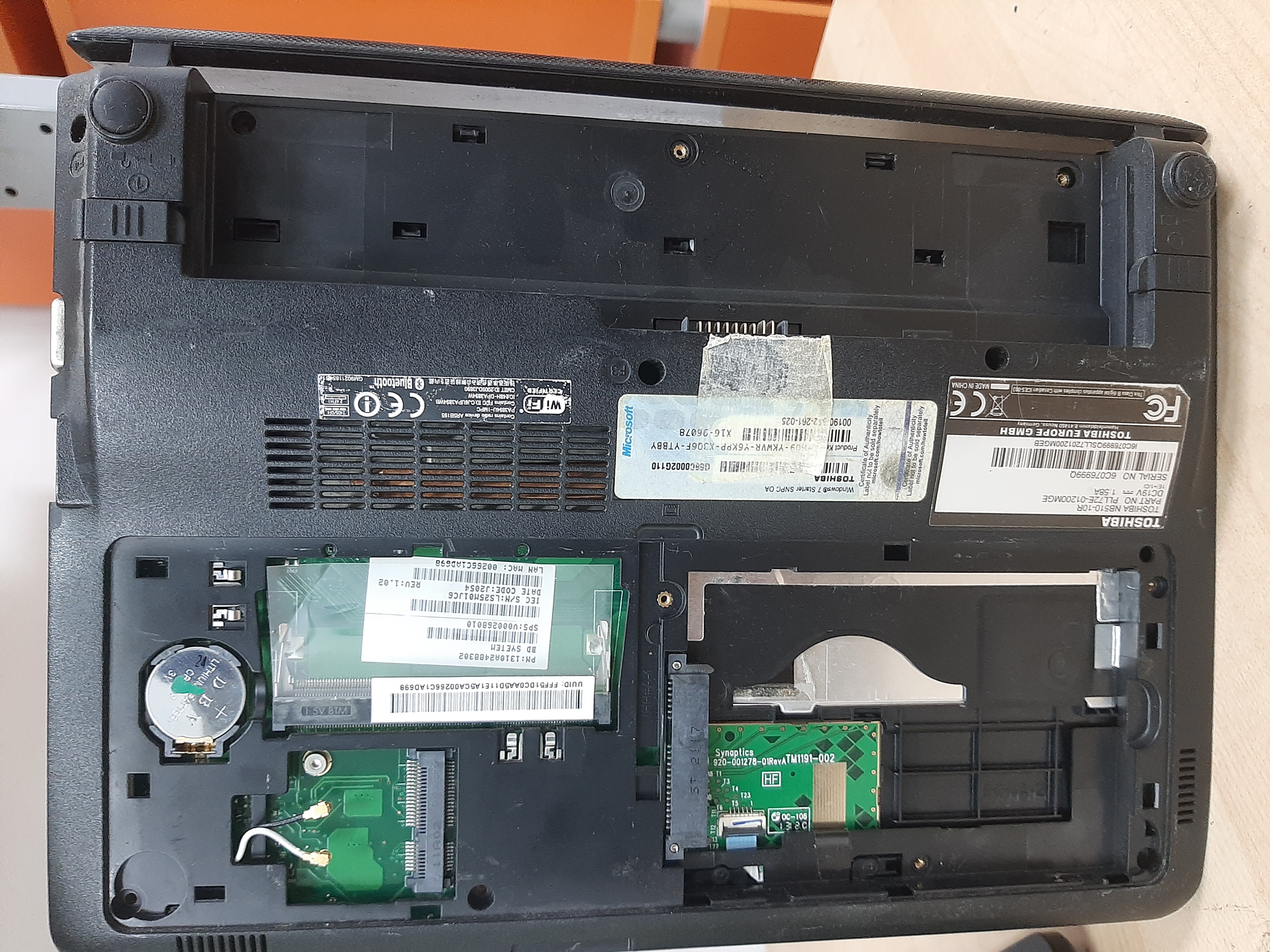 Repair Parts for Toshiba NB510-10R