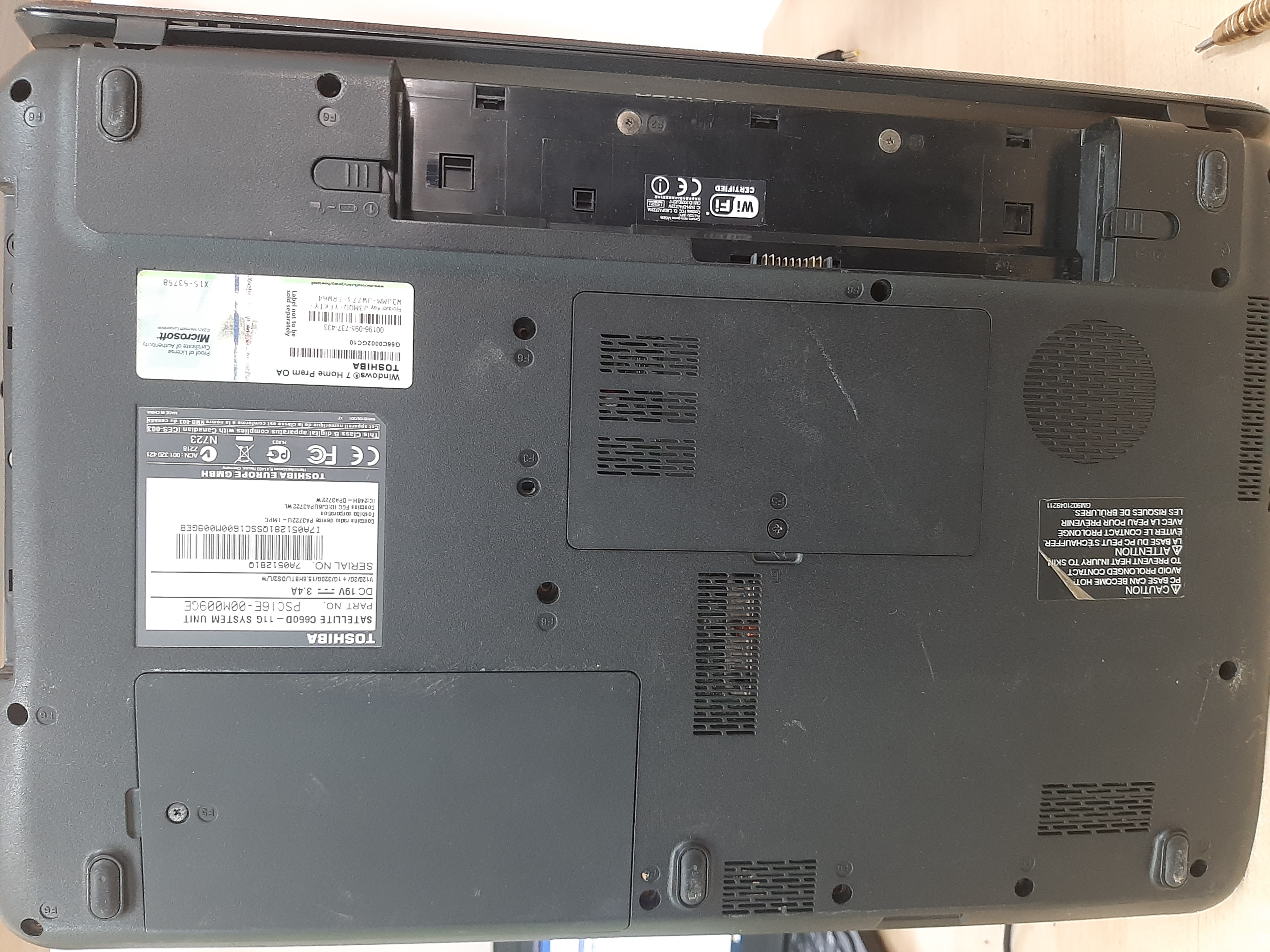 Repair parts for Toshiba Satellite C660D