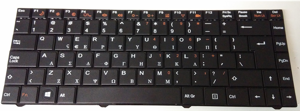 Turbo X MT40II1 English - Greek Keyboard