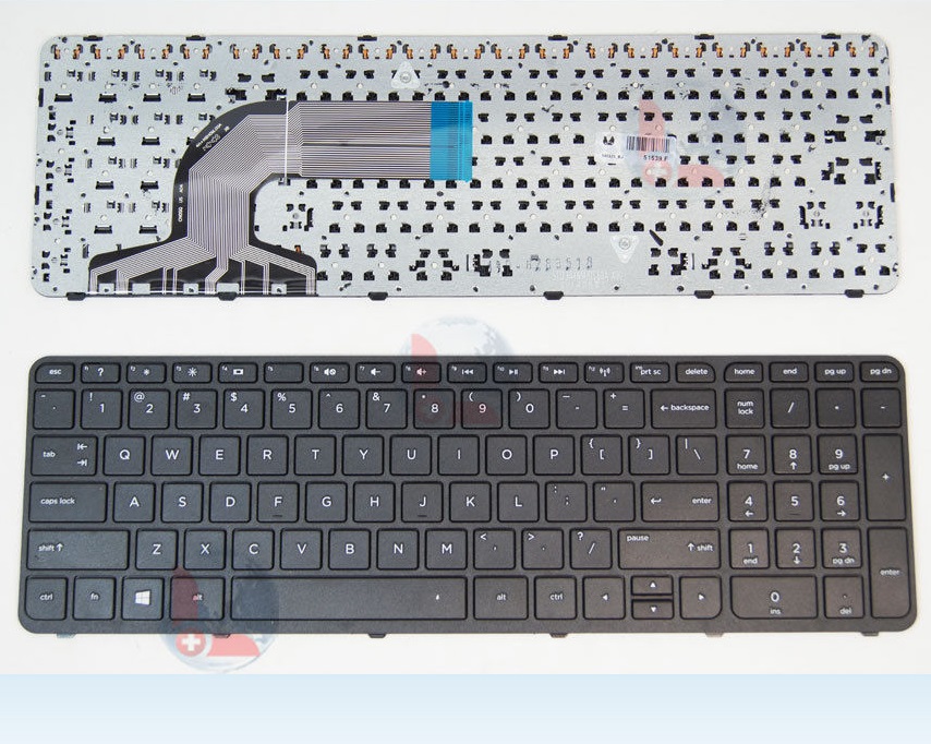 Greek Keyboard with Frame for HP Pavilion 15-n 15-e Black (Oem) (Bulk)