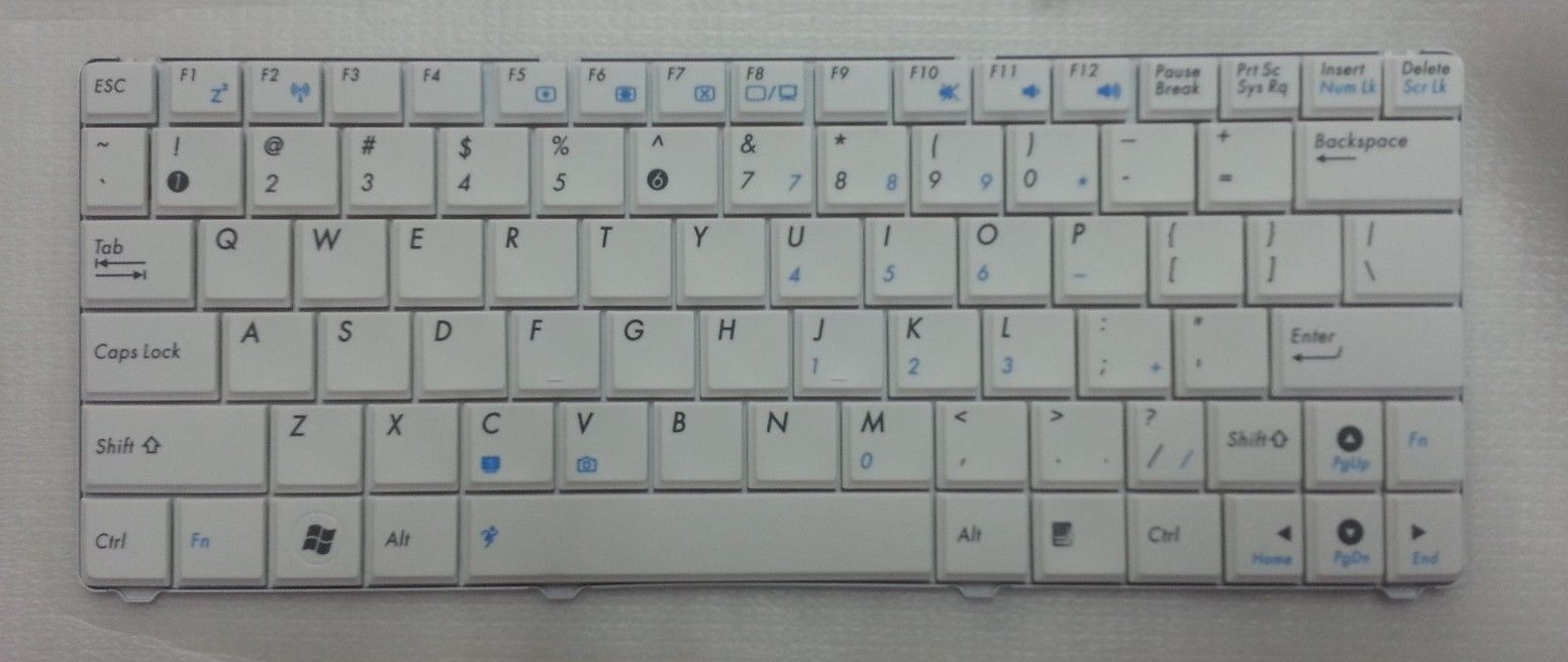 US Λευκό Πληκτρολόγιο για το Asus N10 v.V090262BS1 (OEM)