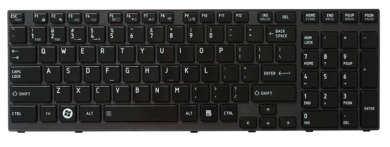 US Keyboard for Toshiba Satellite P750 P750D P755 P755D P770 P770D P775 P775D Qosmio X770 X775 Black (Oem) (Bulk)