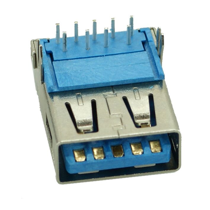 USB 3 ΘΥΡΑ ΥΠΟΔΟΧΗ ΤΥΠΟΥ A, SOLDER UP, ΑΣΗΜΙ